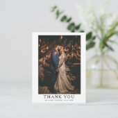 Eenvoudige elegante tekst en foto | Weddenschap Ha Briefkaart (Staand voorkant)