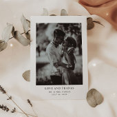 Eenvoudige elegante tekst en foto | Weddenschap Ha Briefkaart