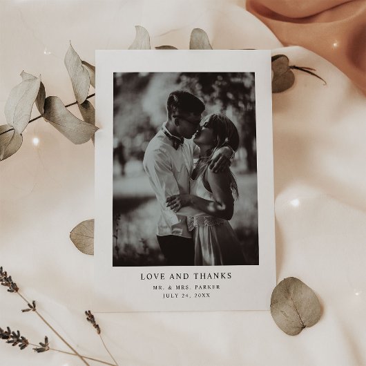 Eenvoudige elegante tekst en foto | Weddenschap Ha Briefkaart