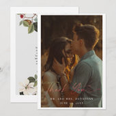Eenvoudige elegante tekst en foto | Weddenschap Ha Kaart (Voorkant / Achterkant)