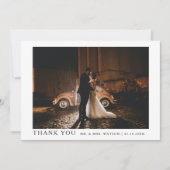 Eenvoudige elegante tekst en foto | Weddenschap Ha Kaart (Voorkant)