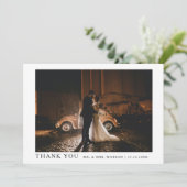 Eenvoudige elegante tekst en foto | Weddenschap Ha Kaart (Staand voorkant)