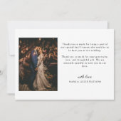 Eenvoudige elegante tekst en foto | Weddenschap Ha Kaart (Achterkant)