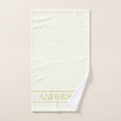 Eenvoudige elegante tekst | Goud van wit Bad Handdoek (Handdoek)