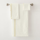 Eenvoudige elegante  tekst | Goud van wit Bad Handdoek (Insitu)