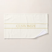 Eenvoudige elegante  tekst | Goud van wit Bad Handdoek (Handdoek)