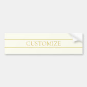 Eenvoudige elegante  tekst | Goud van wit Bumpersticker (Voorkant)