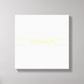Eenvoudige elegante  tekst | Goud van wit Canvas Afdruk (Voorkant)