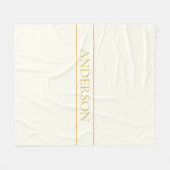 Eenvoudige elegante  tekst | Goud van wit Fleece Deken (Voorkant (Horizontaal))