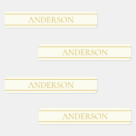 Eenvoudige elegante  tekst | Goud van wit Labels