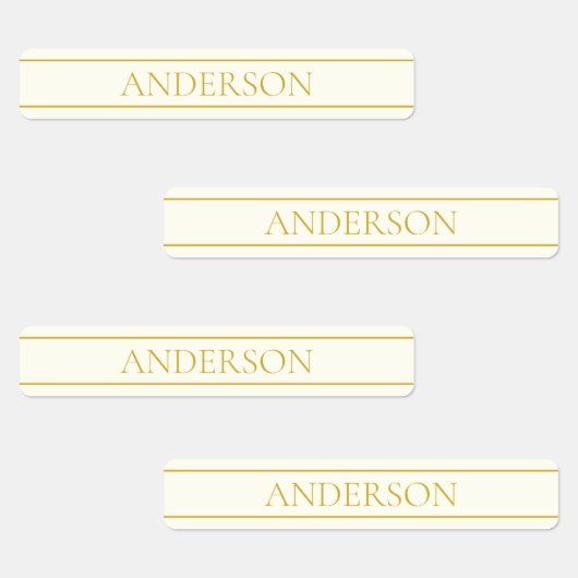 Eenvoudige elegante  tekst | Goud van wit Labels (Groep)