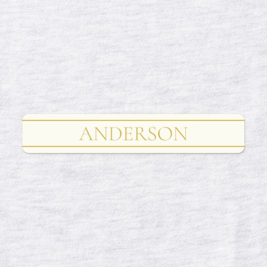 Eenvoudige elegante  tekst | Goud van wit Labels (Design 1)