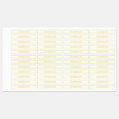 Eenvoudige elegante  tekst | Goud van wit Labels (Vel)