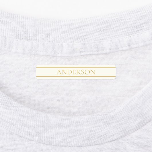 Eenvoudige elegante  tekst | Goud van wit Labels (Aangebracht)