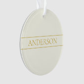 Eenvoudige elegante tekst | Goud van wit Ornament (voorkant)