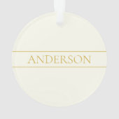 Eenvoudige elegante tekst | Goud van wit Ornament (achterkant)