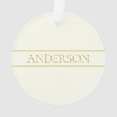 Eenvoudige elegante tekst | Goud van wit Ornament (voorkant)