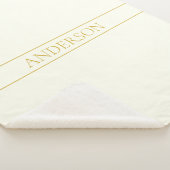 Eenvoudige elegante  tekst | Goud van wit Sherpa Deken (3/4)