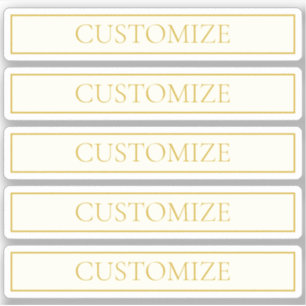 Eenvoudige elegante  tekst   Goud van wit Sticker