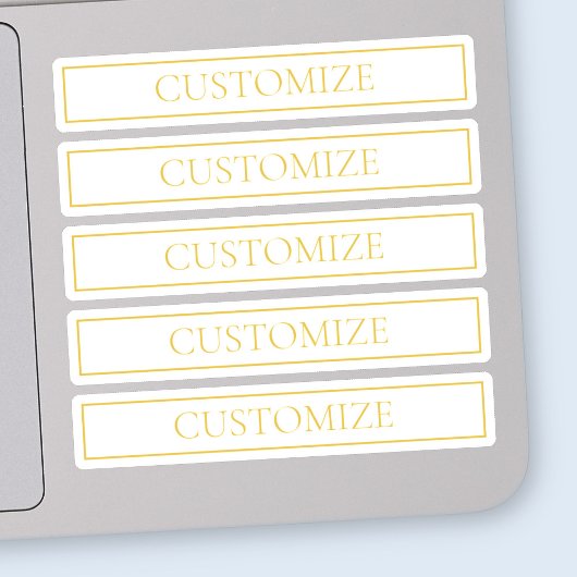 Eenvoudige elegante  tekst | Goud van wit Sticker