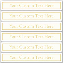 Eenvoudige elegante  tekst | Goud van wit Sticker