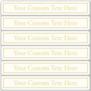 Eenvoudige elegante  tekst   Goud van wit Sticker