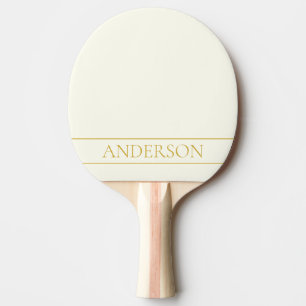 Eenvoudige elegante tekst Goud van wit Tafeltennisbatje