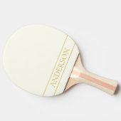 Eenvoudige elegante  tekst | Goud van wit Tafeltennisbatje (Zijkant)