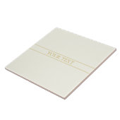 Eenvoudige elegante  tekst | Goud van wit Tegeltje (Zijkant)