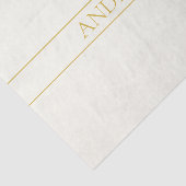 Eenvoudige elegante  tekst | Goud van wit Tissuepapier (Detail)