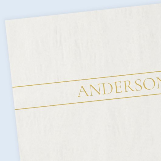 Eenvoudige elegante  tekst | Goud van wit Tissuepapier