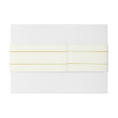 Eenvoudige elegante  tekst | Goud van wit Uitnodigingen Wikkel (Achterkant Voorbeeld)