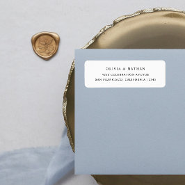 Eenvoudige elegante tekst | Zwart-wit Etiket