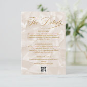 Eenvoudige Elegante Terracotta Neutrale Trouwdetai Informatiekaartje (Staand voorkant)