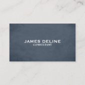 Eenvoudige elegante textielblauw financieel consul visitekaartje (Voorkant)