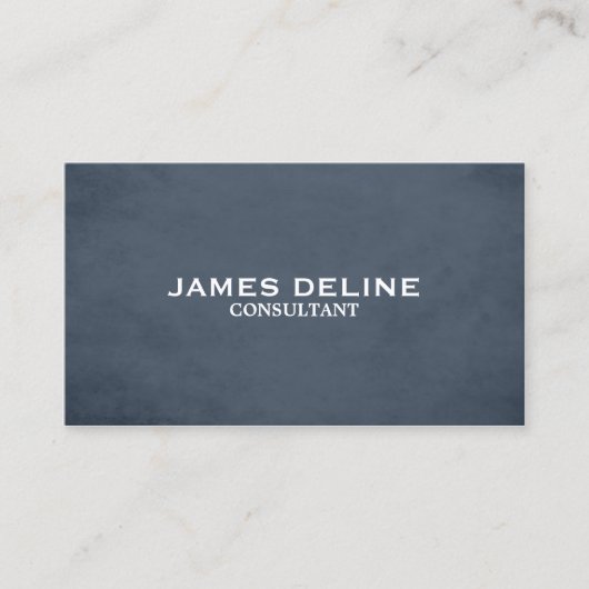Eenvoudige elegante textielblauw financieel consul visitekaartje (Voorkant)