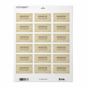 Eenvoudige Elegante Textuur Beige Label (Full Sheet)