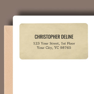 Eenvoudige Elegante Textuur Beige Label