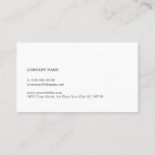 Eenvoudige Elegante Textuur Blauw Monogram Consult Visitekaartje (Achterkant)