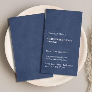 Eenvoudige Elegante Textuur Blauwe Consultant Visitekaartje