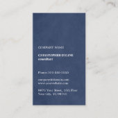 Eenvoudige elegante textuur blauwe consultant visitekaartje (Voorkant)