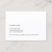 Eenvoudige elegante textuur Blue White Consultant Visitekaartje (Achterkant)