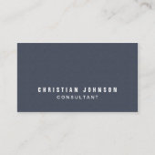 Eenvoudige elegante textuur Blue White Consultant Visitekaartje (Voorkant)