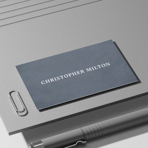 Eenvoudige elegante textuur Blue White Consultant Visitekaartje