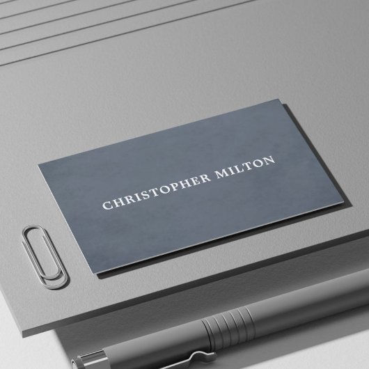 Eenvoudige elegante textuur Blue White Consultant Visitekaartje