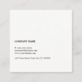 Eenvoudige elegante textuur bruin consultant vierkante visitekaartje (Achterkant)