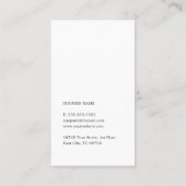Eenvoudige Elegante Textuur Donkergrijs Wit Consul Visitekaartje (Achterkant)