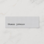 Eenvoudige elegante textuur grijs consultant mini visitekaartje (Voorkant)