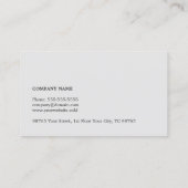 Eenvoudige elegante textuur grijs consultant visitekaartje (Achterkant)