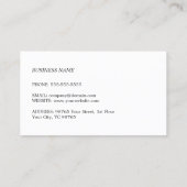 Eenvoudige elegante textuur linnen consultant visitekaartje (Achterkant)
